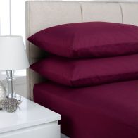 See more information about the Plain Dyed Single Bed Flat Sheet Aubergine